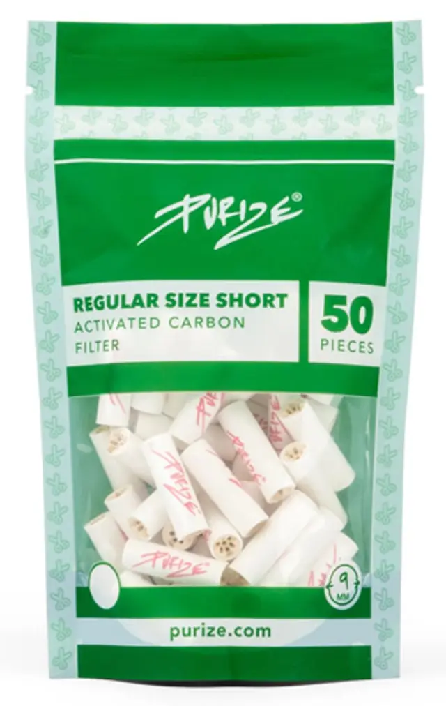Φίλτρο Purize Regular Short 50 Ενεργού Ανθρακα 9mm - Λευκό Κοντό