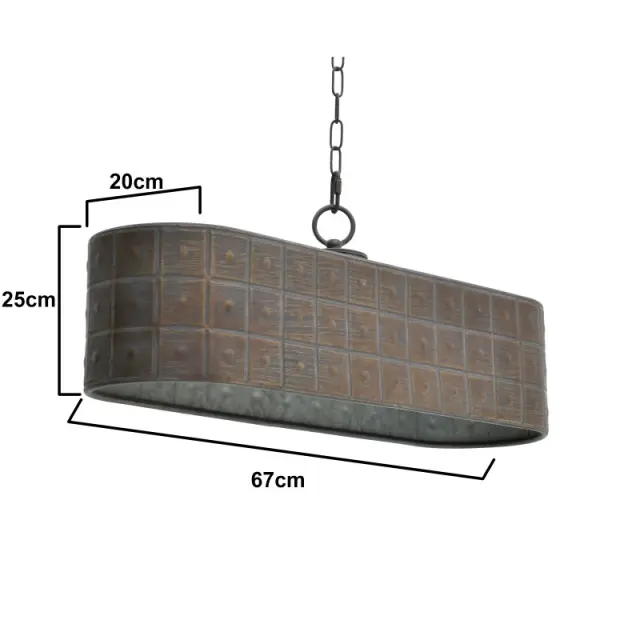Φωτιστικό Οροφής Φυσικό Ξύλο 67x20x25/200cm 3-10-090-0001 3