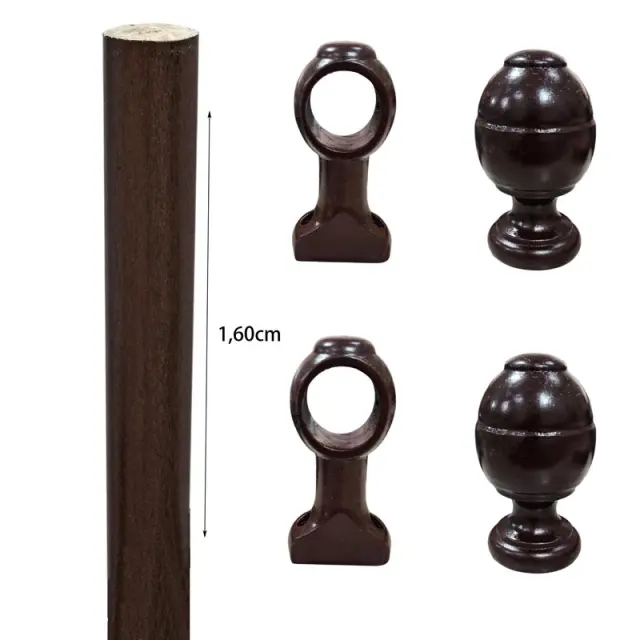 Σετ ξύλινο κουρτινόξυλο - Wooden Rod Set 141364 2