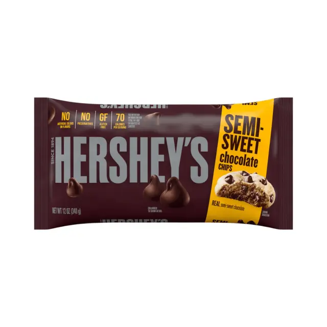 Hershey's Chips Semi-Sweet Chocolate ΧΓ 340gr (ΠΡΟΣΟΧΗ! Λιώνει!)