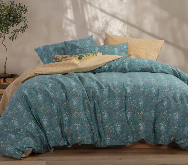 ΣΕΤ ΠΑΠΛΩΜΑΤΟΘΗΚΗ ΜΟΝΗ ODETE 170Χ240 NEF-NEF HOMEWARE GREEN