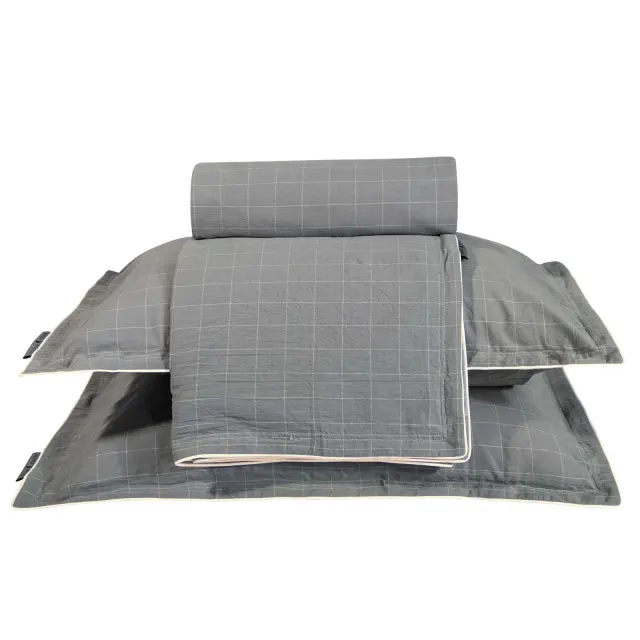 Σετ Παπλωματοθήκη Υπέρδιπλη 220x240 Essential Greenwich Polo Club 2373 Grey 100% βαμβακερό 3