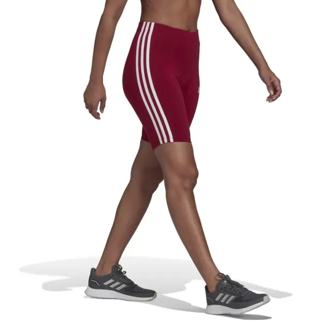 adidas Essentials 3-Stripes Bike Shorts (HD1801-Crimson) - Βυσσινί - XS 3
