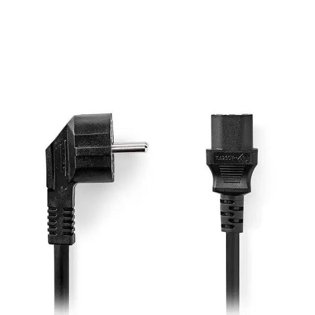 Καλώδιο τροφοδοσίας Schuko αρσ. - IEC-320-C13 θηλ., 2.00m σε μαύρο χρώμα. 2