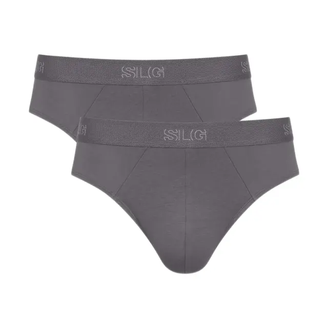 Sloggi Men SLG Base Briefs Σλιπ Οργανικό Βαμβάκι Γκρι 2-Pack