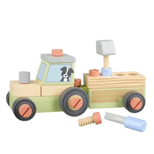 Τρακτέρ με Εργαλεία Farmyard Orange Tree Toys 2