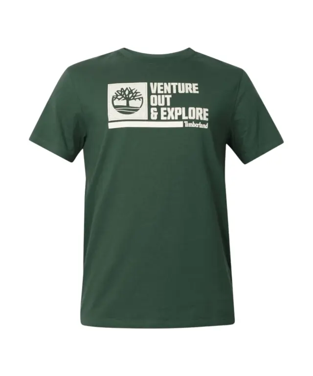 Timberland - Ανδρικό T-shirt Front Graphic S/S Tee TB0A4275-A6X Πράσινο - 3XL