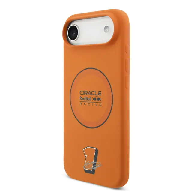 Red Bull Silicone Blue Ring MagSafe Case for iPhone Air Orange 2