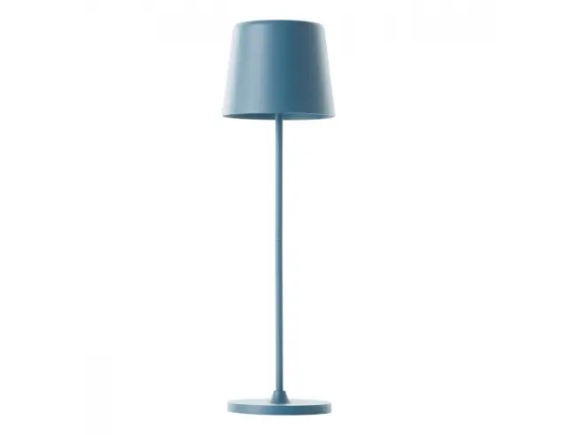 Επιτραπέζιο φωτιστικό LED Brilliant Kaami με μπαταρία, USB, ισχύ 2W και διαστάσεις 10x10x37cm - Ματ Μπλε 2
