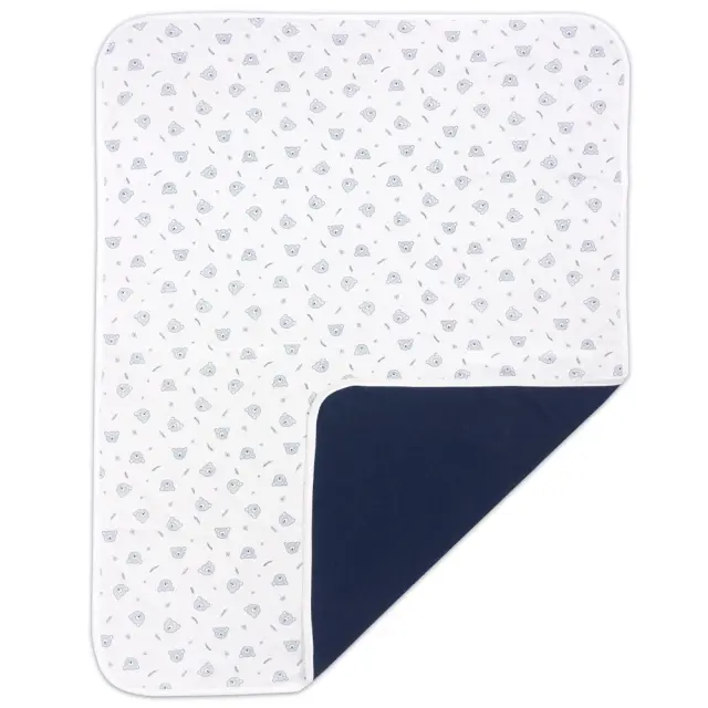 Κουβέρτα Διπλής Όψεως 75x100cm Interlock Bear Blue 59045068113342 3