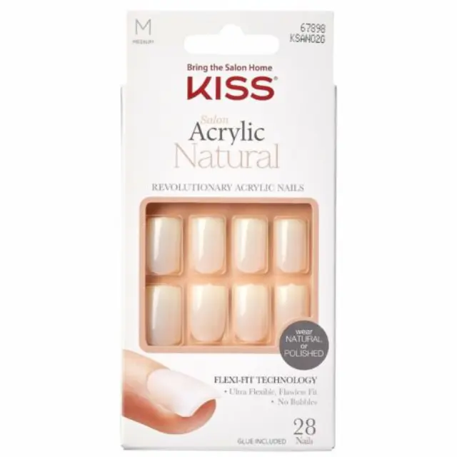 Kiss Τεχνητά Νύχια Salon Acrylic Natural Medium Nails - Euphoria