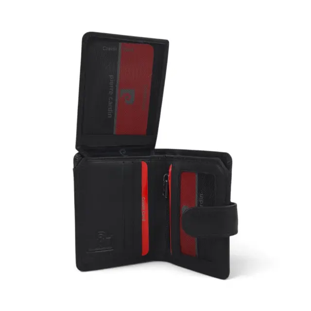 Μικρό Ανδρικό Δερμάτινο Πορτοφόλι Pierre Cardin 2409-TILAK98 RFID με Κούμπωμα 3