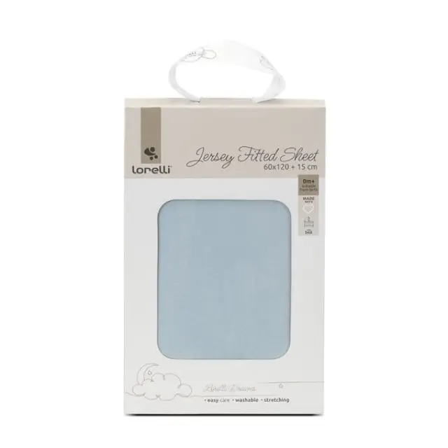Κατωσέντονο 60*120+15cm Ζέρσεϊ Με Λάστιχο Lorelli Blue 10420080002 2