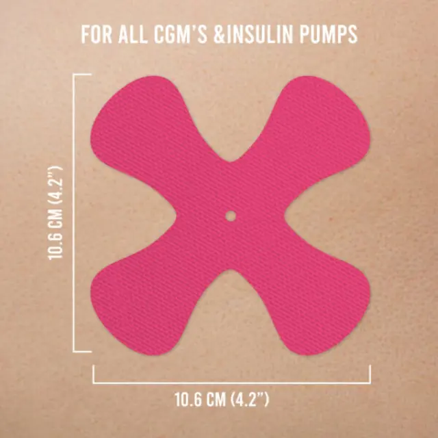 Not Just a Patch X-Patches Αδιάβροχο Αυτοκόλλητο για Omnipod, Libre & Medtronic 20τμχ – Ροζ 3