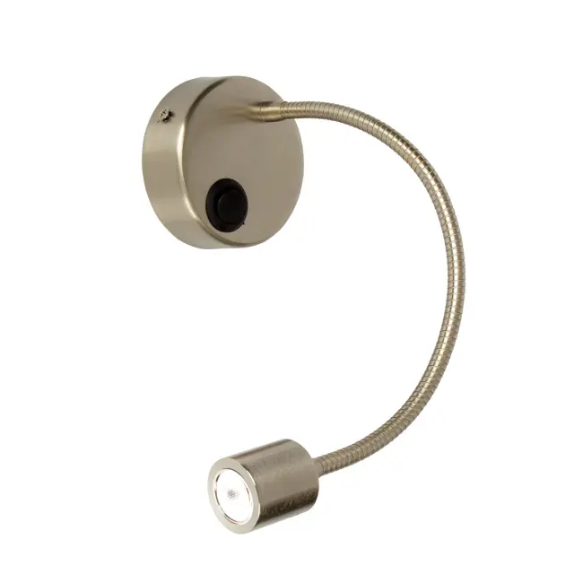 Adair 04023/MC Απλίκα τοίχου σπιράλ led με διακόπτη νίκελ ματ Nickel