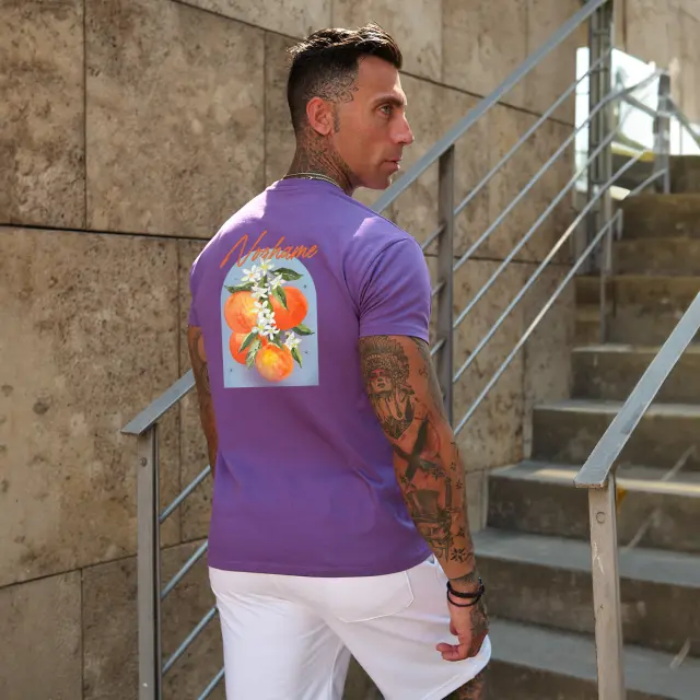 T-shirt Noshame® Μώβ με τύπωμα - 142525 - XXL