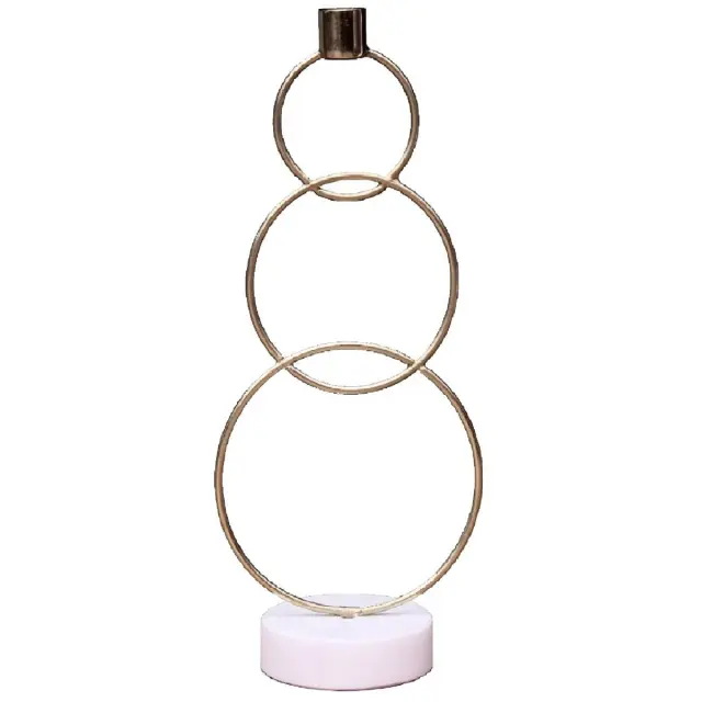 Κηροπήγιο Χρυσό Μέταλλο 13x8.5x30.5cm