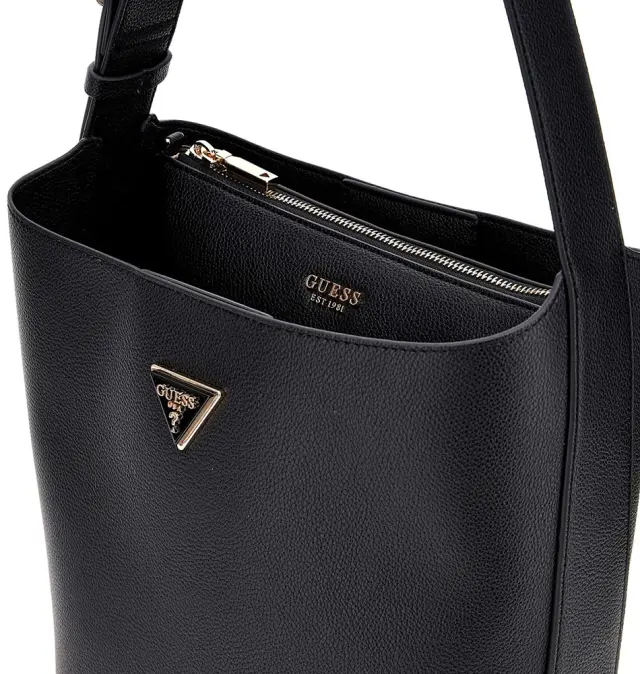 Guess - Γυναικεία Τσάντα Ώμου/Χειρός Meridian II HWBG6974040-BLA Μαύρο 2