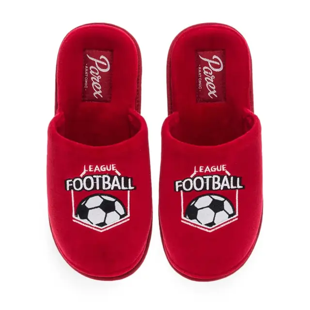 Parex Ανδρικές Παντόφλες Σπιτιού Football League, Χρώμα Κόκκινο