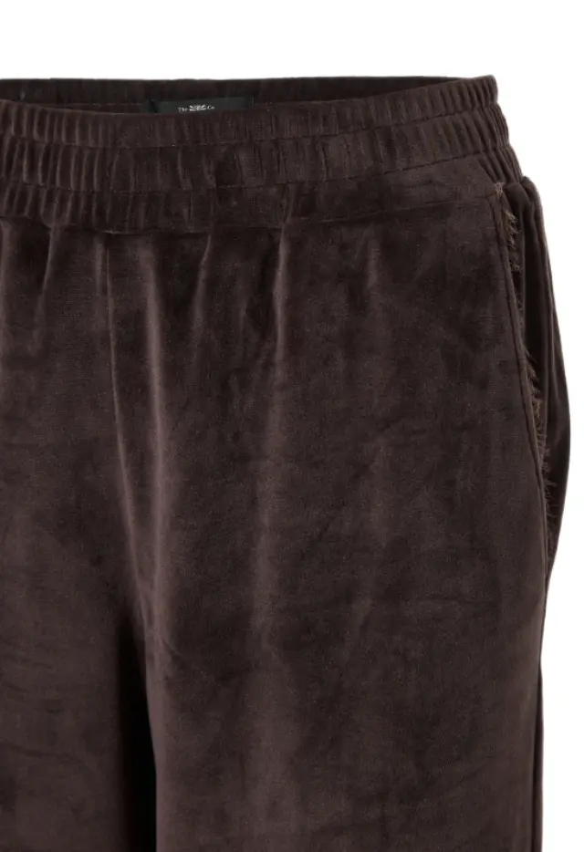 FunkyBuddha γυναικείο βελουτέ παντελόνι φόρμας cargo wide leg FBL014-101-02-1 2