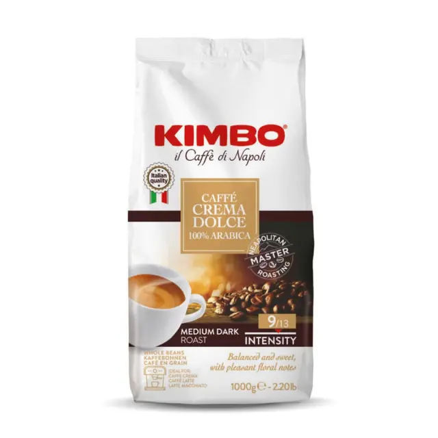 Kimbo Caffe Crema Dolce 100% Arabica 1kg Σε Κόκκους