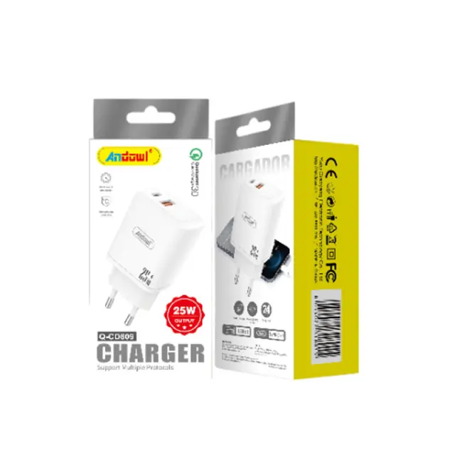 Andowl Φορτιστής 2 θυρών Q-CD809 - Charger 25W 318015