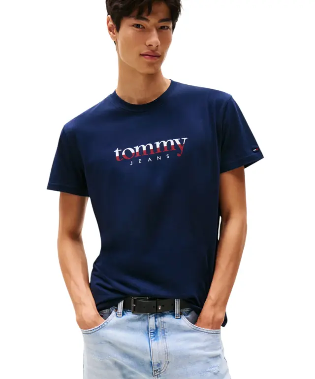 Tommy Hilfiger - Ανδρικό T-shirt Dna Tee Ext Regular Fit DM0DM21978-C1G Μπλε Σκούρο 2