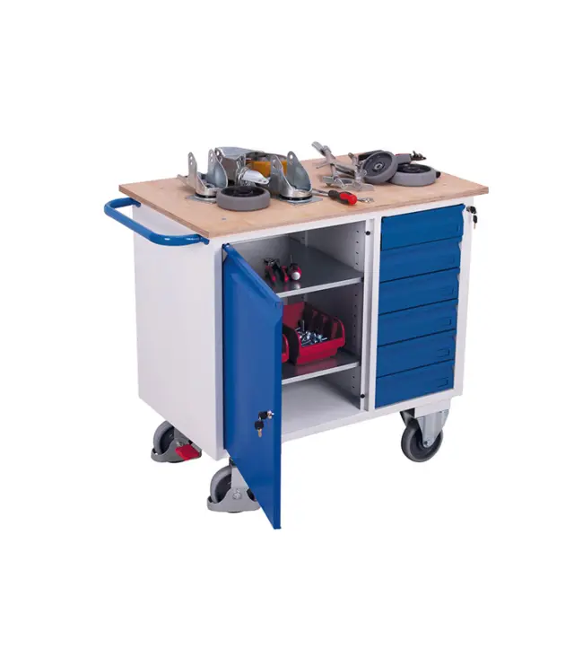 Variofit sw-985.001 Πάγκος Εργασίας Κινητός για Φορτίο Βάρους ως 400kg 2