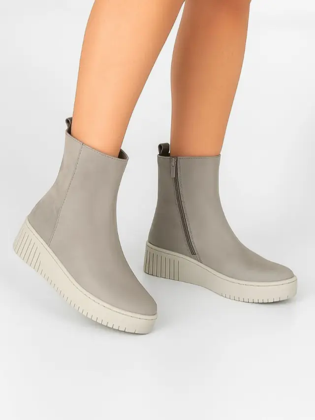 Gabor Μποτάκια Γυναικείο δέρμα Nubuck Γκρί GAB/53631 78-FANGO 2