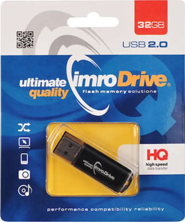 IMRO USB Flash Drive Usb 2.0 32GB Μαύρo