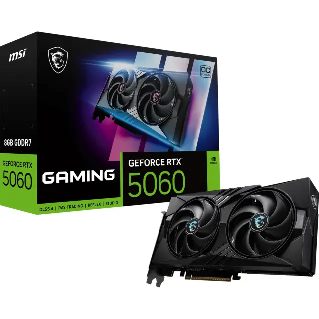 MSI GeForce RTX 5060 GAMING OC 8G (DLSS 4, 3x DisplayPort, 1x HDMI 2.1)