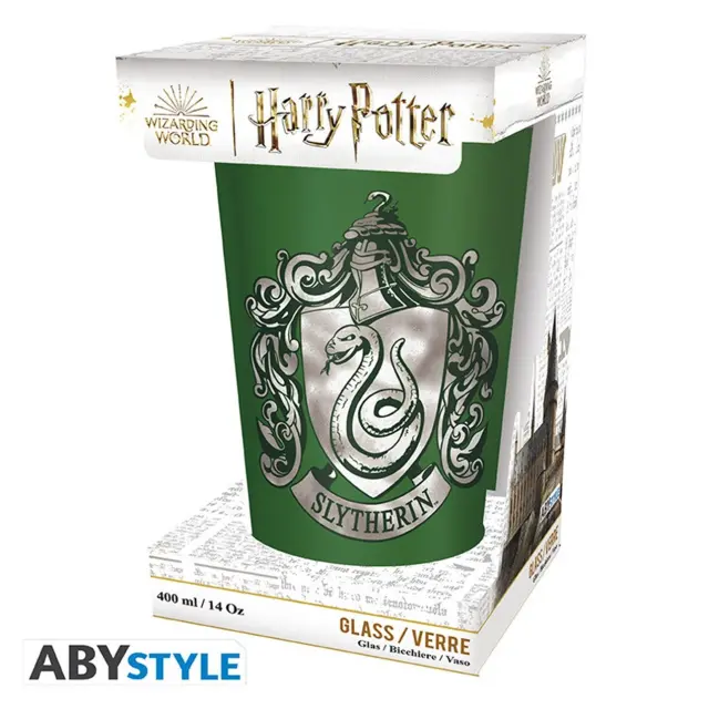 Ποτήρι γυάλινο HARRY POTTER - Premium Large Glass - 400ml - Slytherin ABYVER207 2