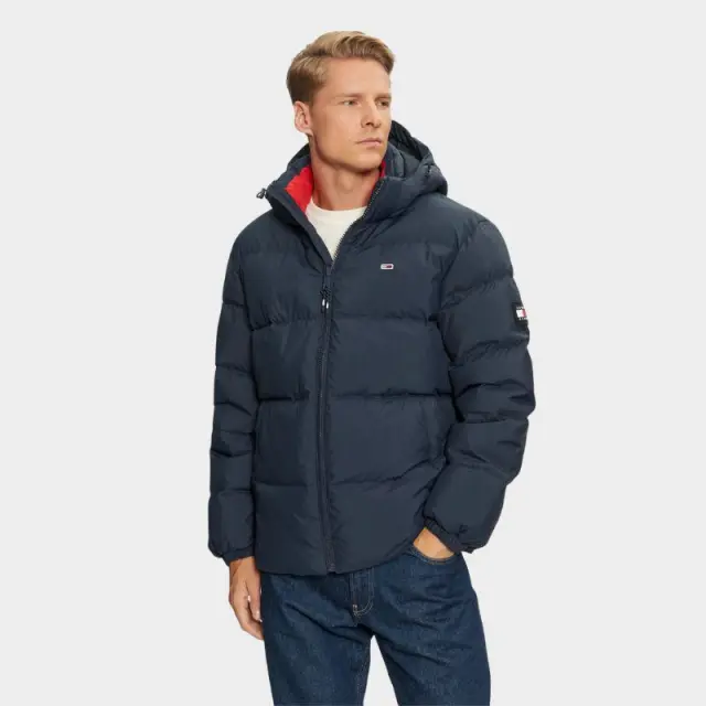 Tommy Hilfiger - Ανδρικό Αδιάβροχο Μπουφάν Tjm Essential Down Regular Fit DM0DM19786-C1G Μπλε - 2XL