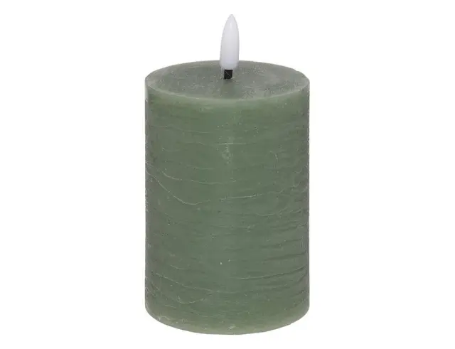 Διακοσμητικό Κερί LED Molia Atmosphera με διαστάσεις 7x7x12.5cm - Green 200665C