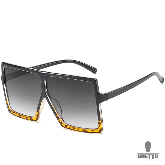 Ghetto Fashion Women Oversized Sunglasses Leopard Black