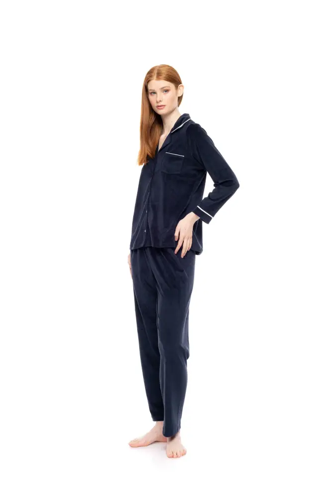 W1888 - Skin - PYJAMA BUTTONED SOFT VELVET 2