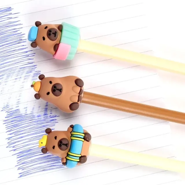 Στυλό που σβήνει CAPYBARA - Head Topper Erasable Gel Pen (1 τεμ-τυχαία επιλογή σχεδίου) PEN284 2