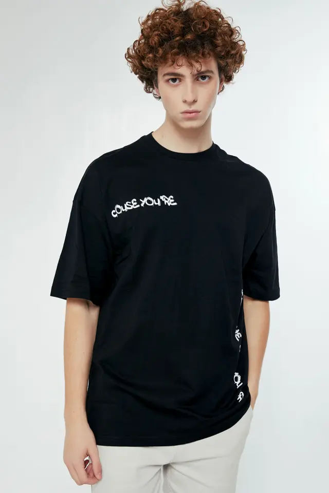 T-Shirt Βαμβακερό Amazing Μαύρο