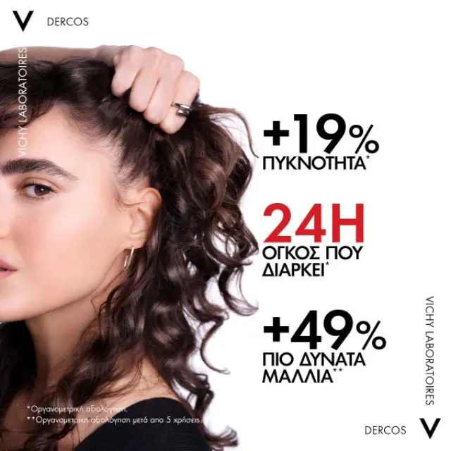 VICHY DERCOS Energy+ Δυναμωτικό Σαμπουάν Κατά της Τριχόπτωσης με Aminexil και Νιασιναμίδη Refill 400ml 3