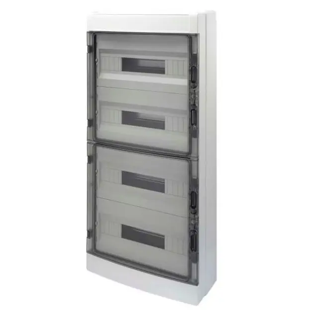 DISTRIBUTION BOARD WITH PANELS WITH WINDOW AND EXTRACTABLE FRAME - PRE- ARRANGED FOR TERMINAL BLOCK - (18X4) 72M IP65