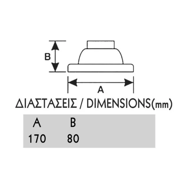ΒΑΣΗ ΓΙΑ PC ΣΩΛΗΝΑ Φ60 ΜΕΤΑΛΛΙΚΟ 170x80mm / AC.NFWA1