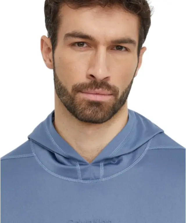 Calvin Klein - Ανδρική Μπλούζα Sport Logo Hoodie Regular Fit 00GMS4W328-5BX Μπλε - 2XL 3