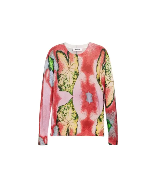 Desigual - Γυναικείο Πουλόβερ Leaf Lacroix 26SWJF45-3049 Ροζ