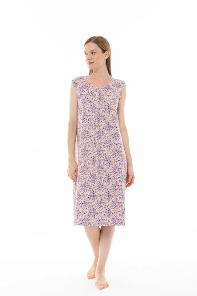 S1254 - Type - NIGHTGOWN CLASSIC VIOLETE FLOWER