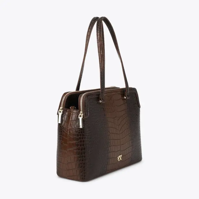 Τσάντα ώμου κροκό Axel 3