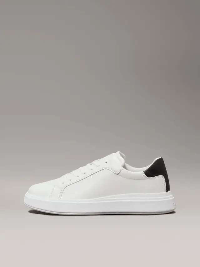 Calvin Klein - Ανδρικά Sneakers Low Top Lace Up Lth HM0HM01016-0K9 Λευκό 2