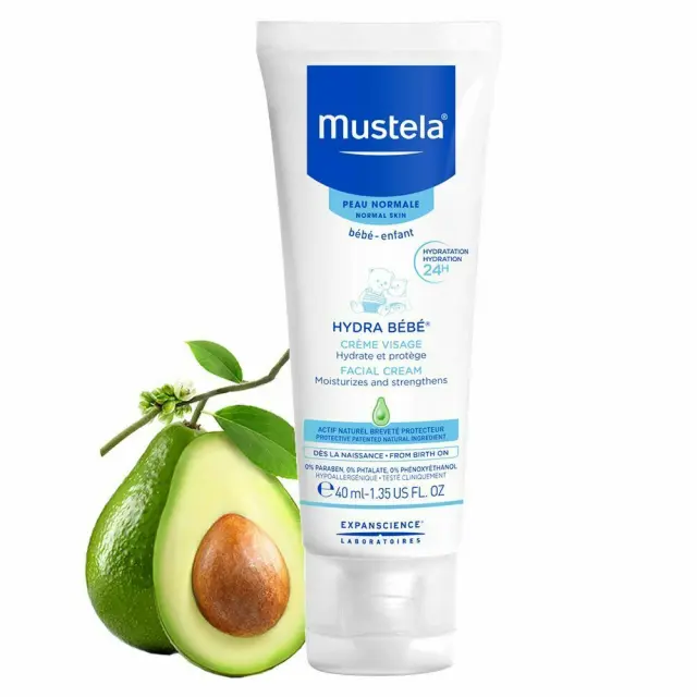 Mustela | Κρέμα Ενυδάτωσης Προσώπου Hydra Bébé με Βιολογικό Αβοκάντο | 40ml 2