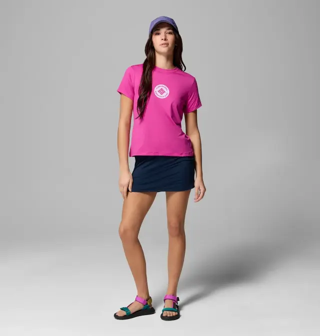 Columbia Parsons Point T-Shirt Fuchsia Heather – Γυναικείο Μπλουζάκι με Τύπωμα - 2154951-538 2