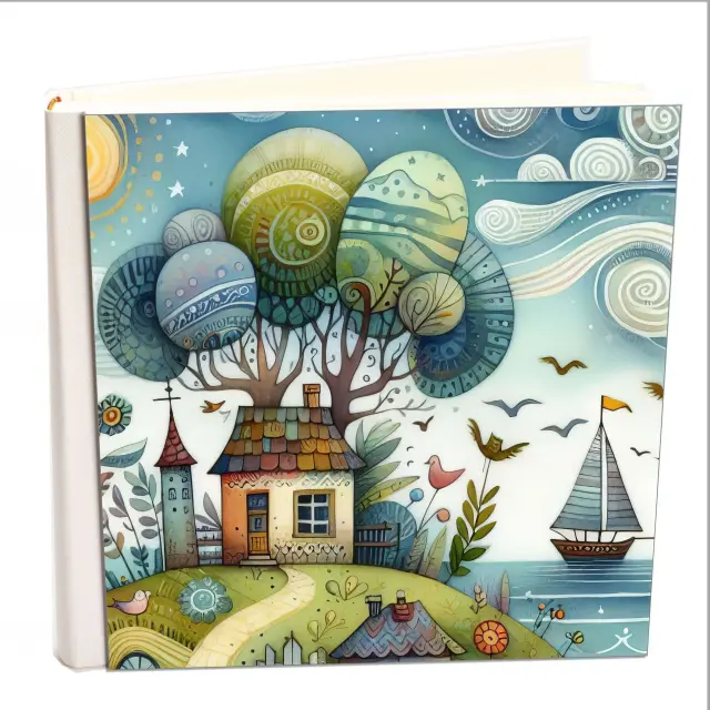 Άλμπουμ my album escape journals 01 boho style με ριζόχαρτο 35x35cm και κουτί άλμπουμ