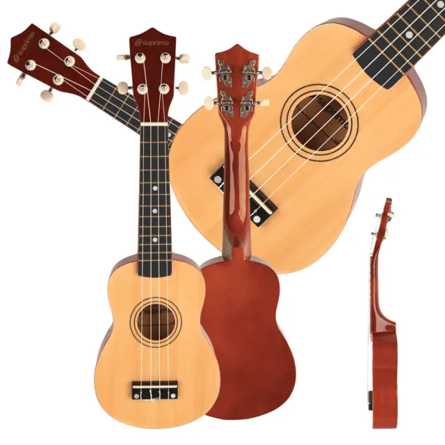 SUPRIMO UK21 NW soprano ukulele 21” natural wood for children learning to play 3